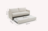 Canapé-lit gigogne GAIA — Velours Beige