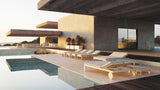 Chaise longue Outdoor Posidonia — Ecru