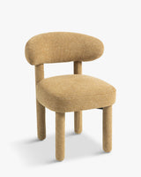 Chaise Lugano — Tweed marron chêne