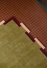 Tapis Teklan Fregio Olive Blush