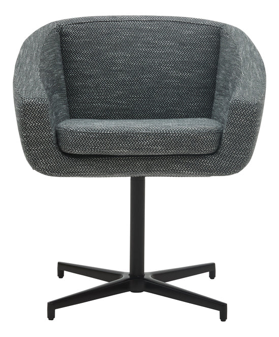 Chaise de réunion Aiko pivotante — Pied noir & Puntino 996 PW