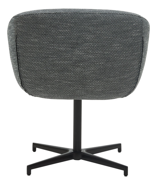 Chaise de réunion Aiko pivotante — Pied noir & Puntino 996 PW