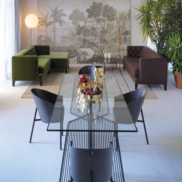 Table de diner Anapo — Transparent, black