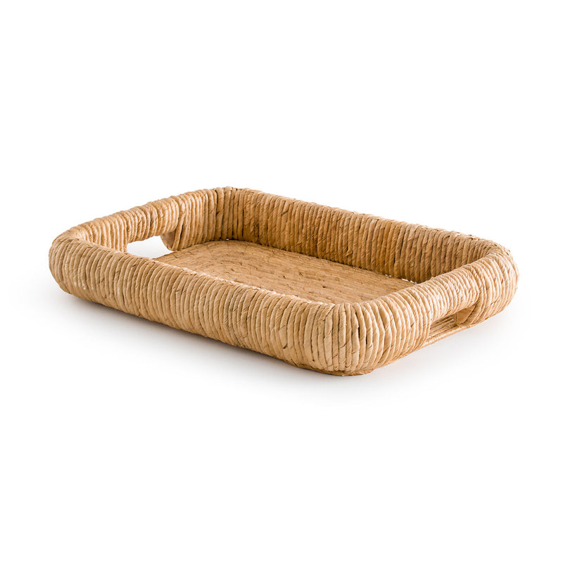 Plateau Plateau rectangulaire bananier tressé — Marilo