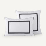 Taie d'oreiller OTHOZA —  Percale bio blanc et noir