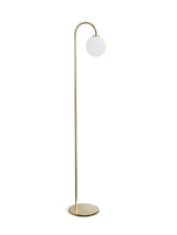 Lampadaire BALLON — Laiton / verre opale