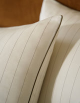 Parure de lit Satin de coton — Rayé bronze