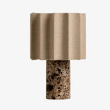 Lampe de table Cavilon - Marbre Morola et lin naturel