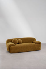 Canapé Shirina 2 places chenille moutarde foncé