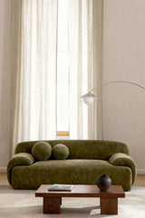 Canapé Shirina 2 places chenille vert army