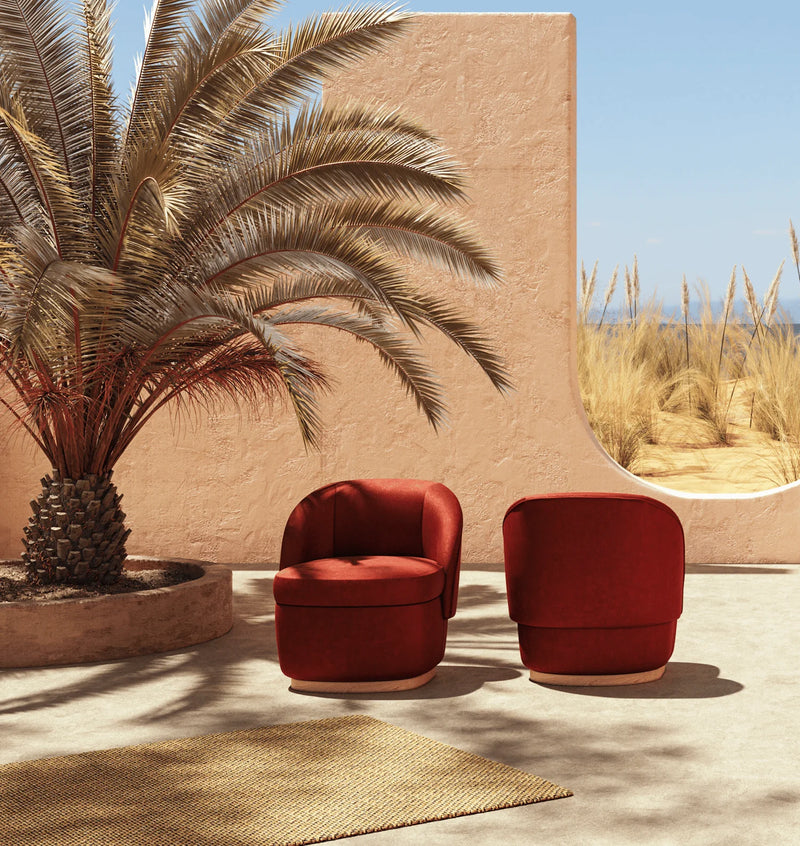 Fauteuil Bisou — barcelona paprika, 056-3 solid wood