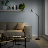 Lampadaire CATO — H100-133,9 cm noir mat / laiton à intensité variable