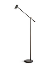 Lampadaire CATO — H100-133,9 cm noir mat / laiton à intensité variable