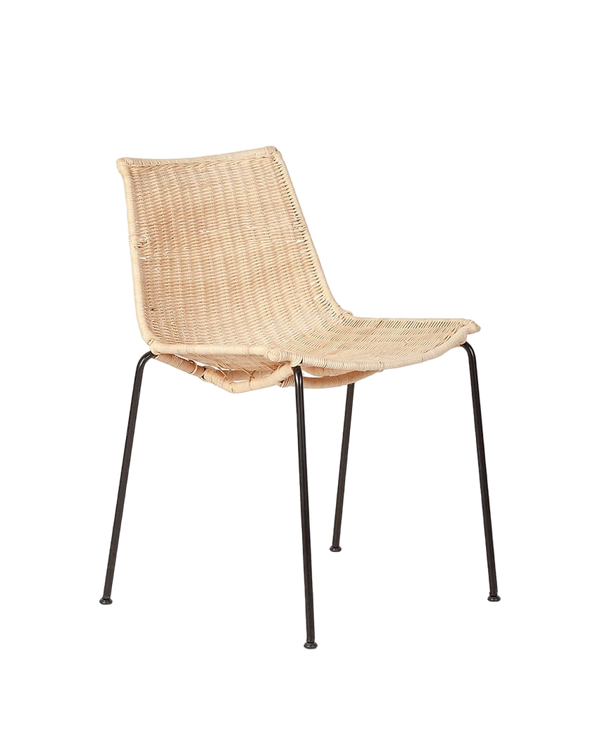 Chaise en rotin Camp — Noir