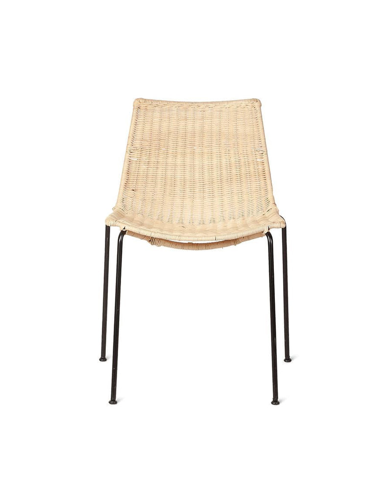 Chaise en rotin Camp — Noir