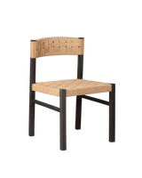 Chaise Cora WA Noir — Teck & corde naturel