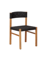 Chaise Cora WA Naturel — Teck & corde noir