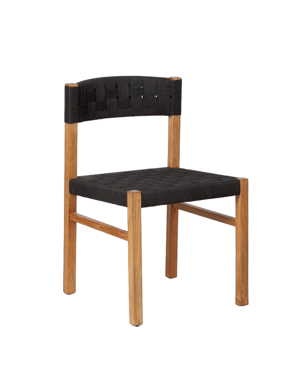 Chaise Cora WA Naturel — Teck & corde noir