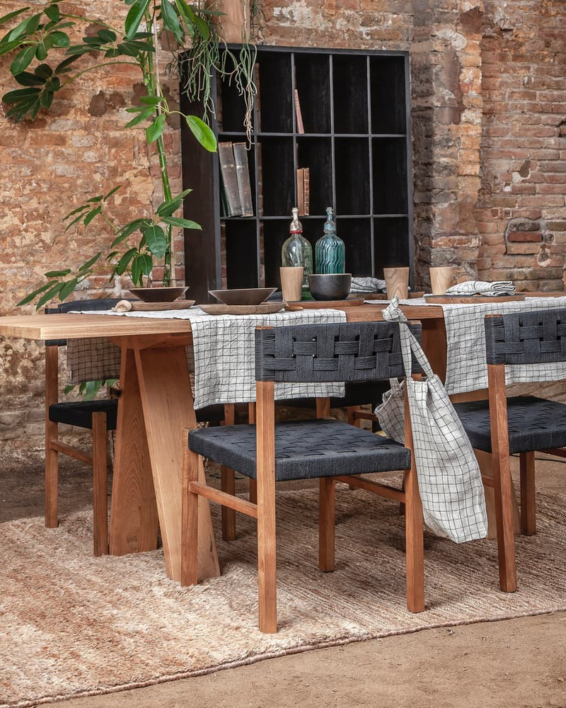 Chaise Cora WA Naturel — Teck & corde noir