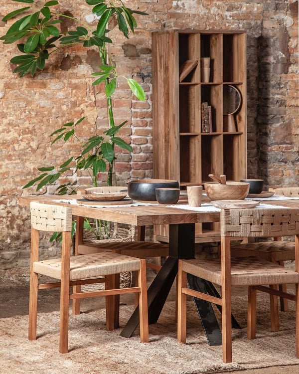 Chaise Cora WA Naturel — Teck & corde naturel