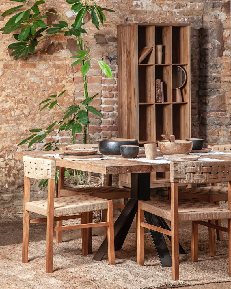 Chaise Cora WA Naturel — Teck & corde naturel