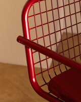 Chaise à accoudoirs Biaritz rouge tinto