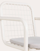 Chaise à accoudoirs Biaritz blanc egg white