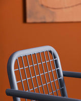 Chaise à accoudoirs Biaritz bleu silvery