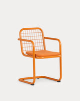 Chaise à accoudoirs Biaritz orange terra
