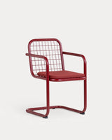 Chaise à accoudoirs Biaritz rouge tinto