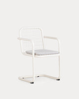 Chaise à accoudoirs Biaritz blanc egg white