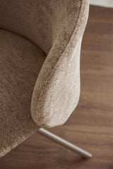 Chaise de bureau Gryon chenille brun blé - vue 2