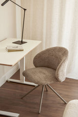 Chaise de bureau Gryon chenille brun blé - vue 1