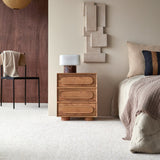 Table de chevet Olga 3 tiroirs en acacia massif - packshot