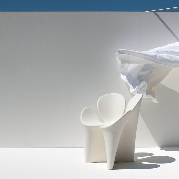 Chaise Clover — White