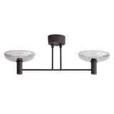 Plafonnier Ufo long — Métal noir