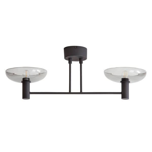 Plafonnier Ufo long — Métal noir