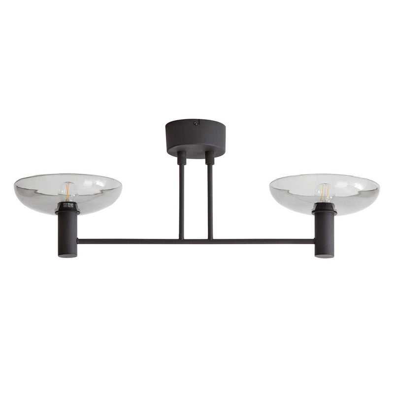 Plafonnier Ufo long — Métal noir