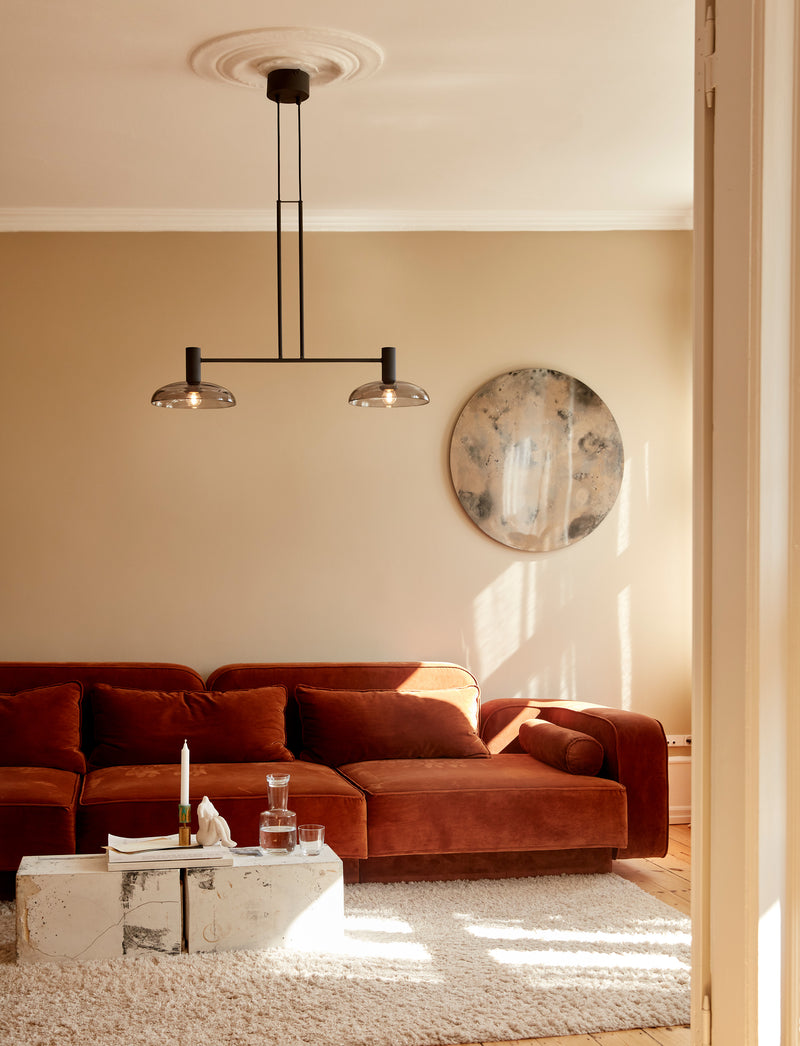 Suspension Ufo long — Métal noir
