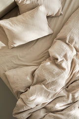 Drap-housse en coton — Beige clair (180x200cm)