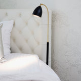 Lampadaire DELUXE — Noir / laiton