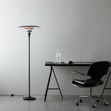Lampadaire DIABLO — Ø50 noir mat / rouge brillant