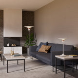 Lampadaire DIABLO — Ø50 blanc plat / argent rosé