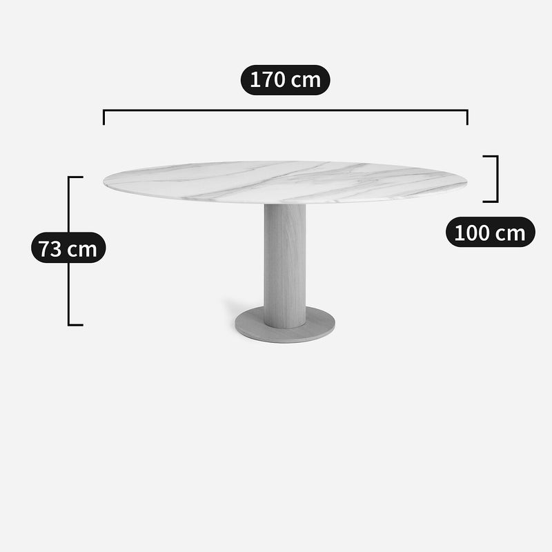 Plateau de table ellipse céramique — Elipso