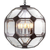 Lanterne Olympia L Eichholtz Corey Damen Jenkins bronze laiton verre biseauté - vue principale