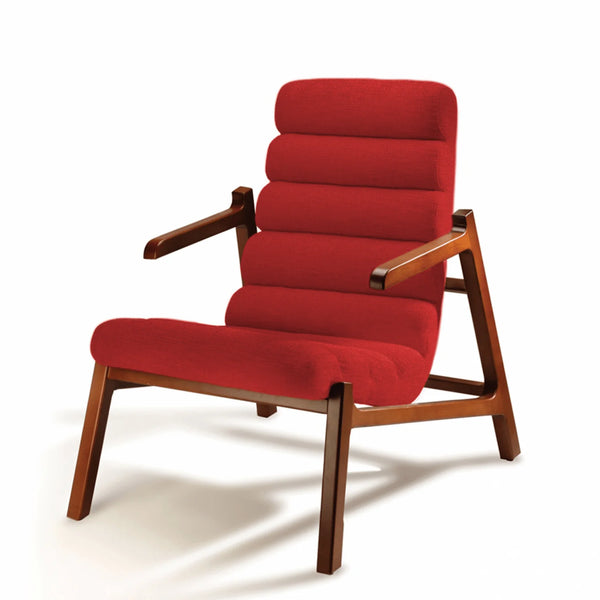 Fauteuil Easy — smooth easy clean sangria, 056-3 solid wood feet