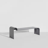 Banc Eclipse de Garnier & Pingree pour Petite Friture - Gris pierre, aluminium poudré mat anti-UV, usage intérieur et extérieur