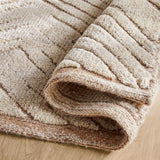 Tapis NYKARE — Laine noué main chevrons