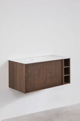 Ensemble meuble salle de bain Endika - Bois Foncé - Sklum