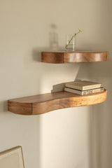 Étagère murale en bois d'acacia Nireimi 90 cm